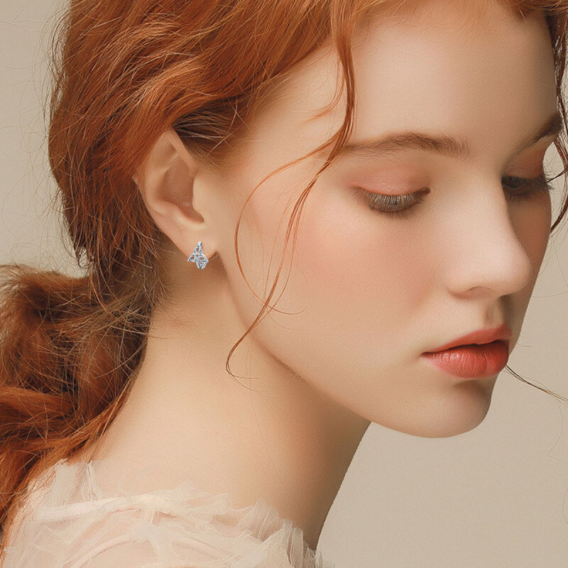 Sterling Silver Celtic Knot Hoop Earrings-2