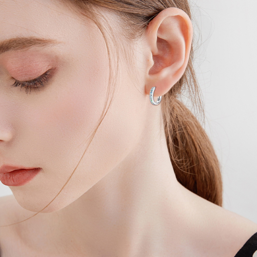 Sterling Silver Celtic Knot Hoop Earrings-2