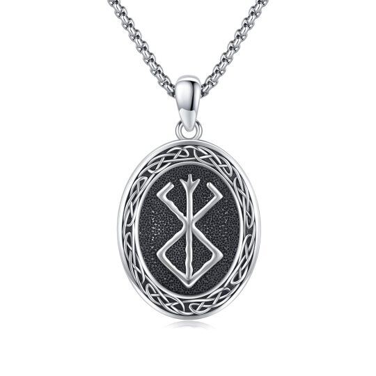 Collana con ciondolo a forma di nodo celtico in argento sterling per uomo