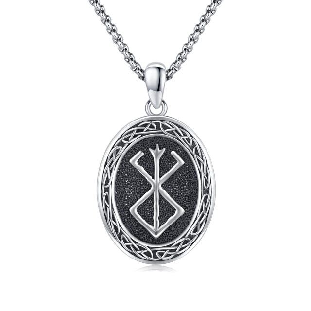 Sterling Silver Celtic Knot Pendant Necklace for Men-1