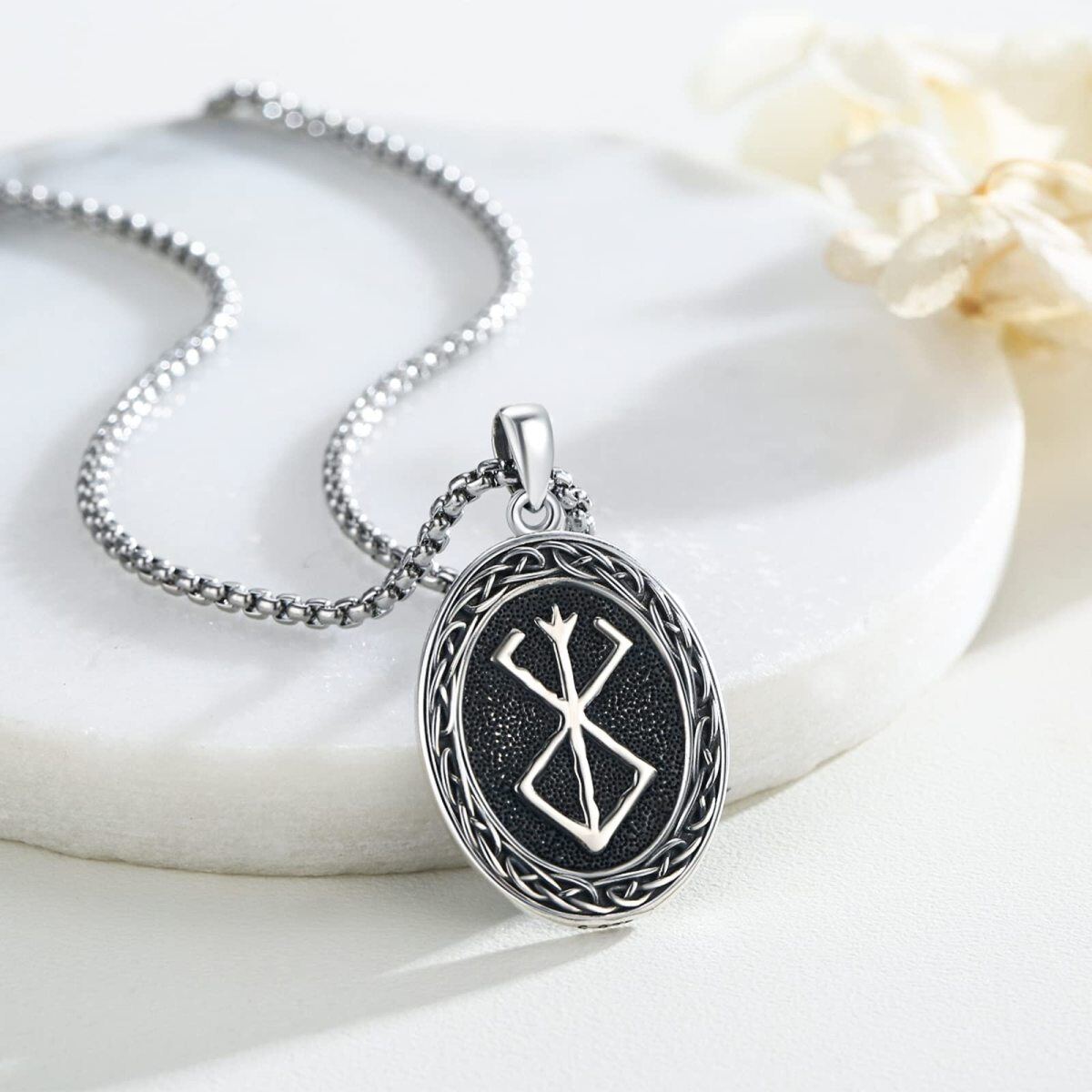 Sterling Silver Celtic Knot Pendant Necklace for Men-4