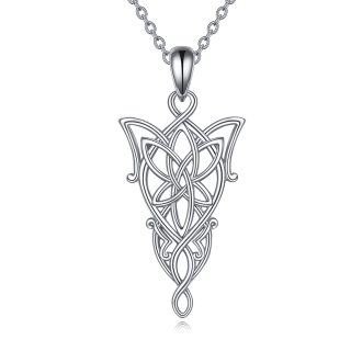 Sterling Silver Celtic Knot Pendant Necklace-31