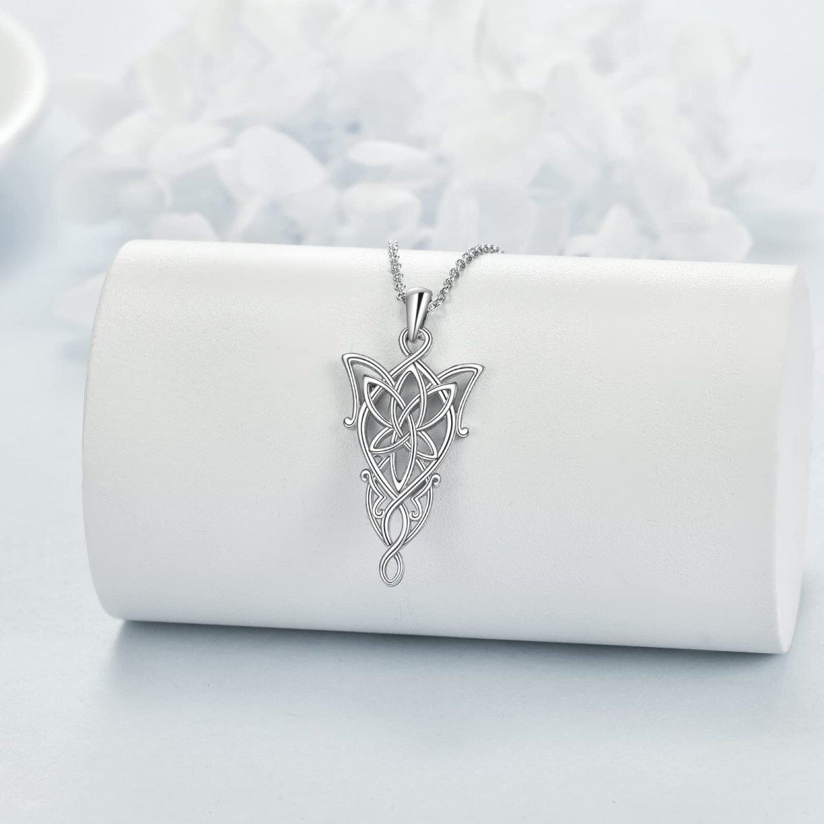 Collier pendentif noeud celtique en argent sterling-5