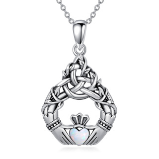 Sterling Silver Celtic Knot Pendant Necklace-19