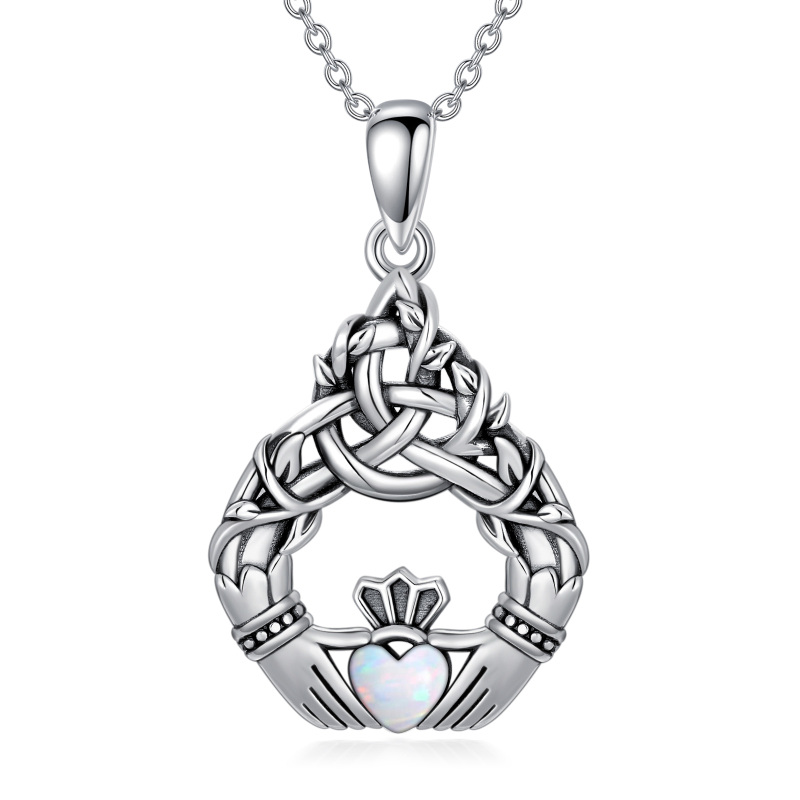 Sterling Silver Celtic Knot Pendant Necklace-14