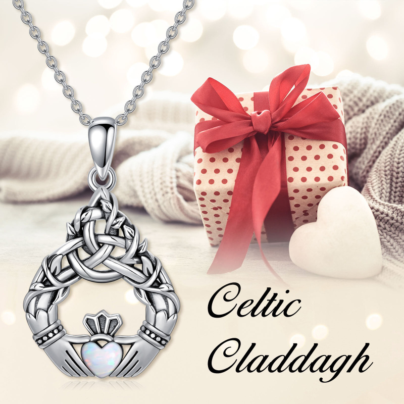 Sterling Silver Celtic Knot Pendant Necklace-3