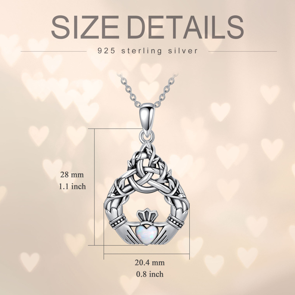Collier en argent sterling avec pendentif nœud celtique-6