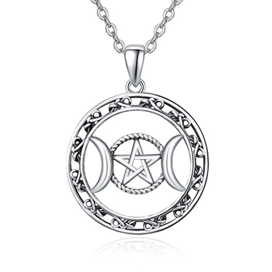 Collier en argent sterling avec pendentif nœud celtique