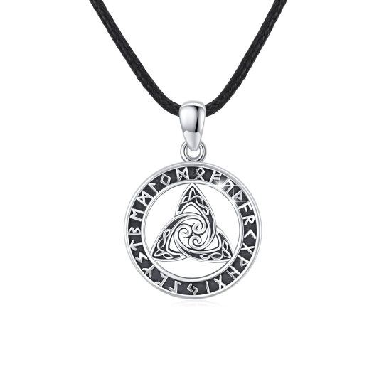 Collier en argent sterling avec pendentif nœud celtique