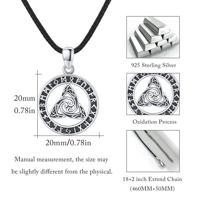 Sterling Silver Celtic Knot Pendant Necklace-4