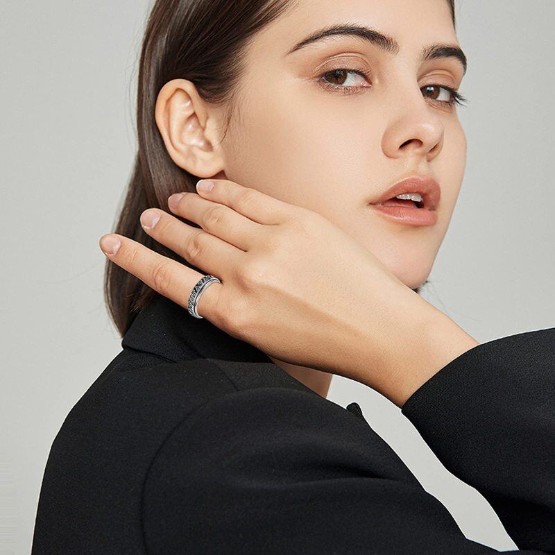 Anel de prata esterlina com nó celta-2