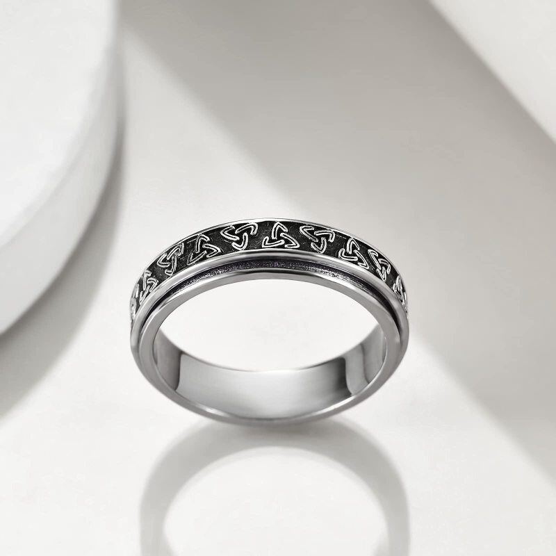 Anel de prata esterlina com nó celta-4