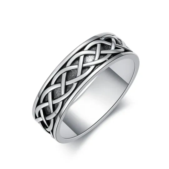 Bague en argent sterling avec nœud celtique