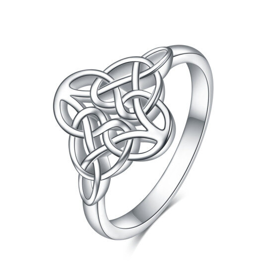 Bague en argent sterling avec nœud celtique