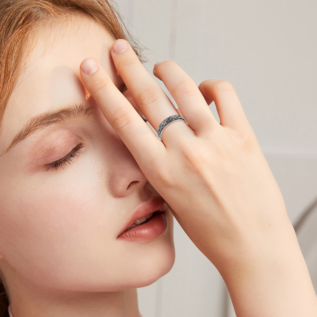 Bague en argent sterling avec nœud celtique-2