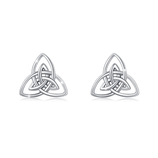 Boucles d'oreilles en argent sterling avec nœud celtique