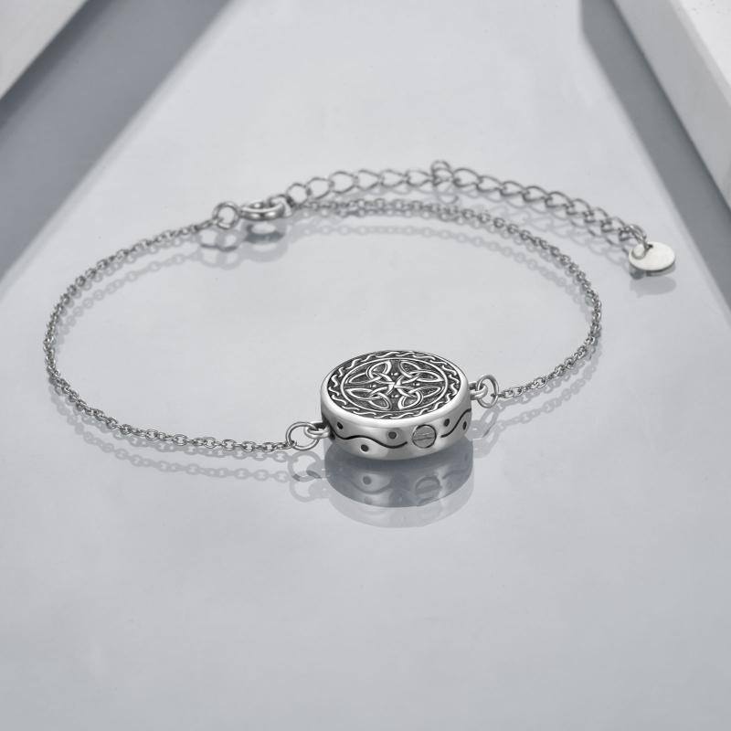 Sterling Silver Celtic Knot Urn Bracelet for Ashes-4