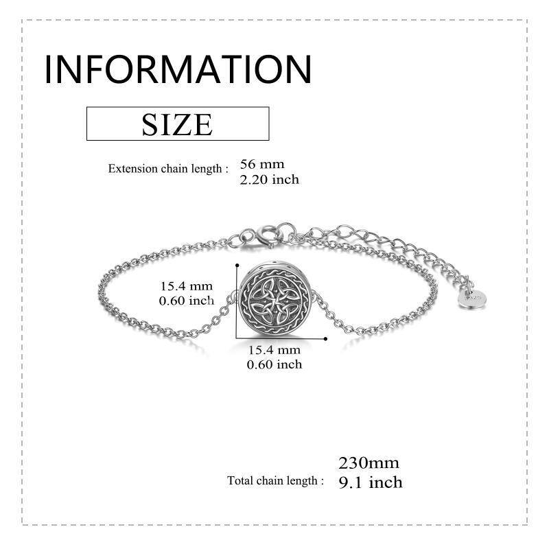 Sterling Silver Celtic Knot Urn Bracelet for Ashes-6