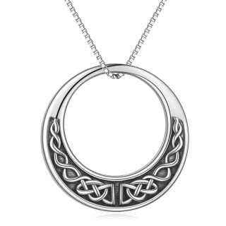 Sterling Silver Celtic Knot Urn Necklace for Ashes with Engraved Word-20