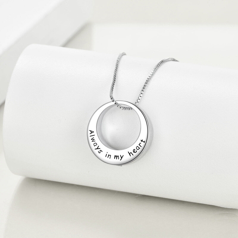 Sterling Silver Celtic Knot Urn Necklace for Ashes with Engraved Word-4