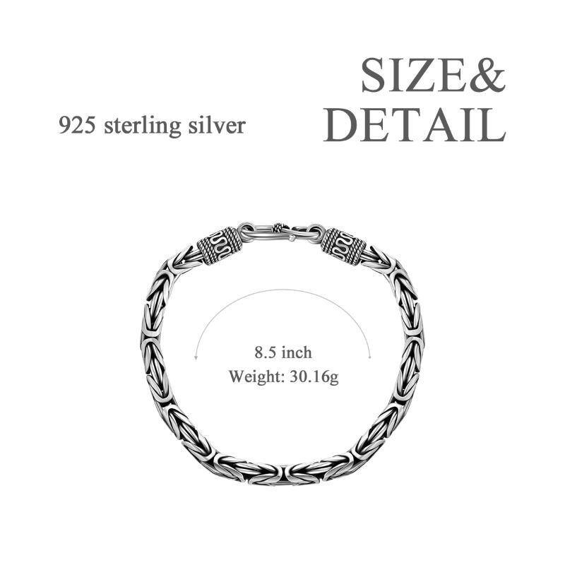 Bracelet chaîne en argent sterling pour hommes-6