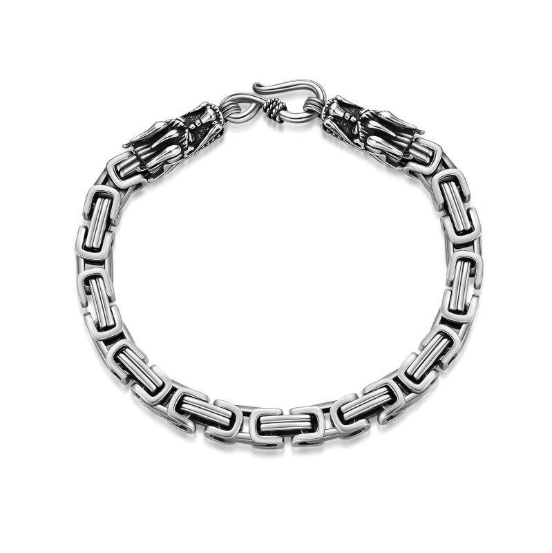 Bracelet en chaîne en argent sterling pour hommes -1