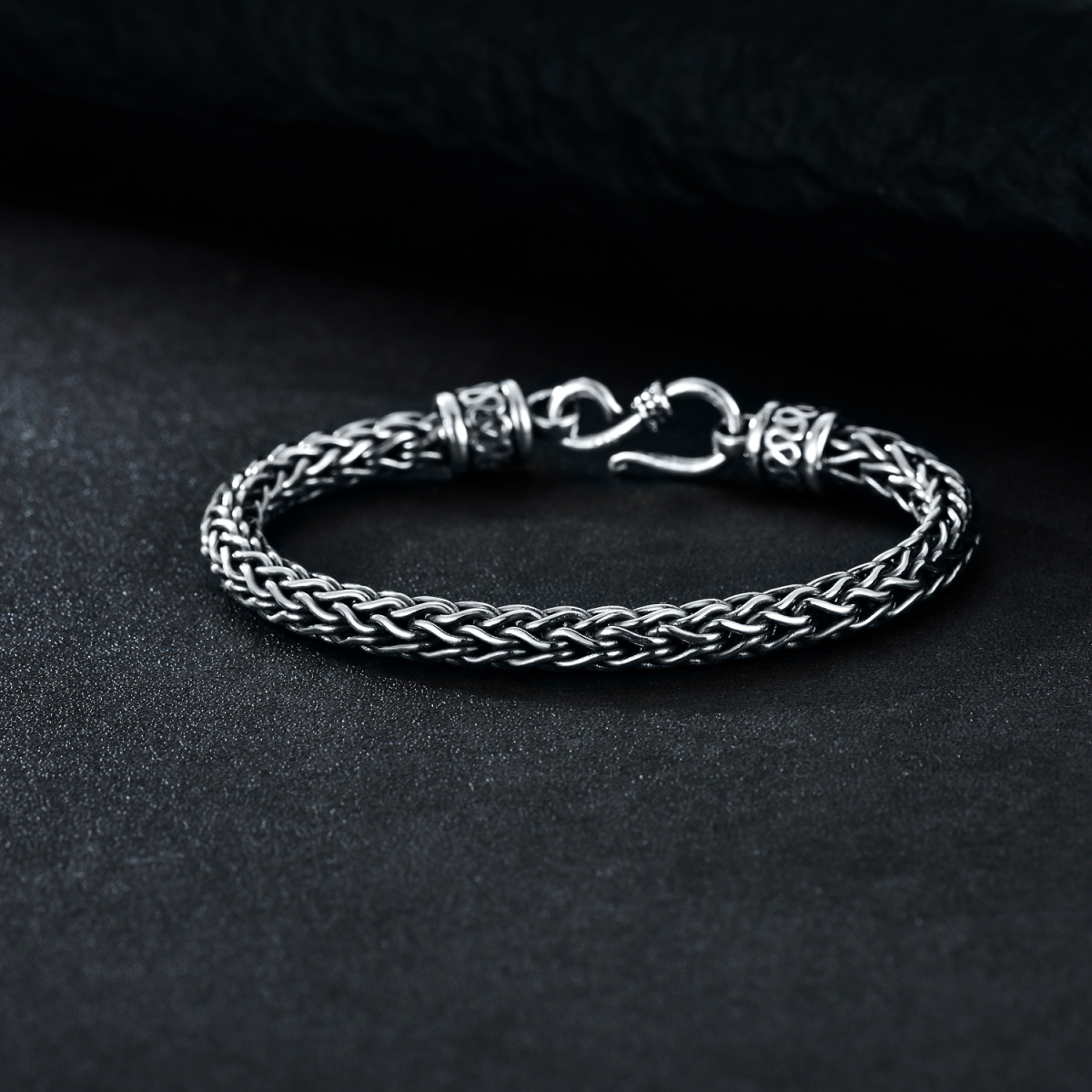 Sterling Silver Chain Bracelet for Men-4