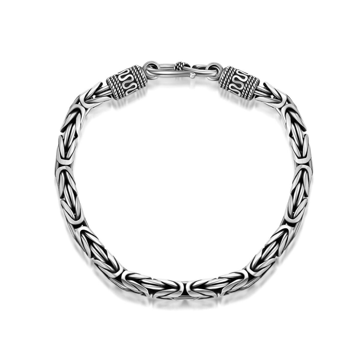 Bracelet en chaîne en argent sterling pour hommes-1