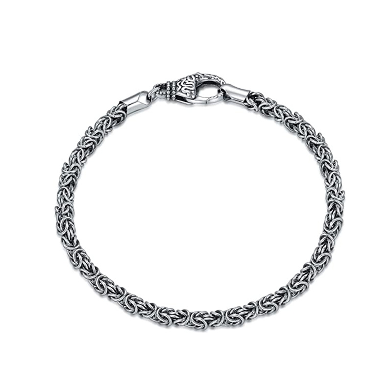 Bracelet chaîne en argent sterling pour hommes-1