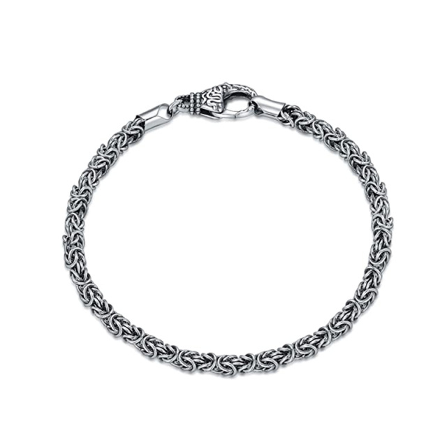 Bracciale a catena in argento sterling per uomo-1