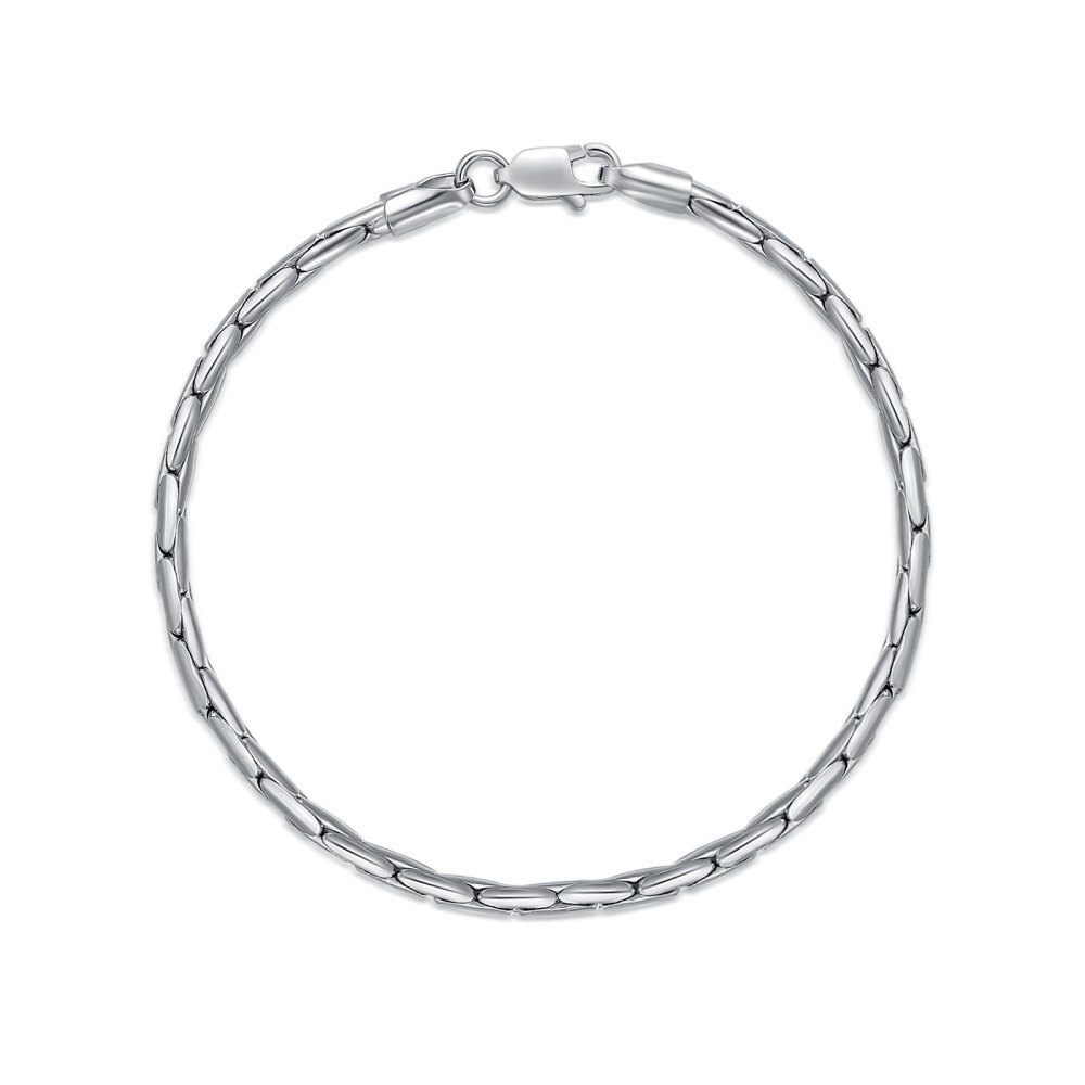Pulseira de corrente de prata esterlina-1