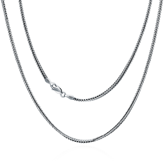 Sterling Silver Herringbone Chain Necklace in 16 Inches