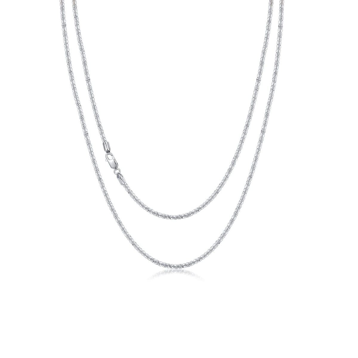 Collier en chaîne en argent sterling-1