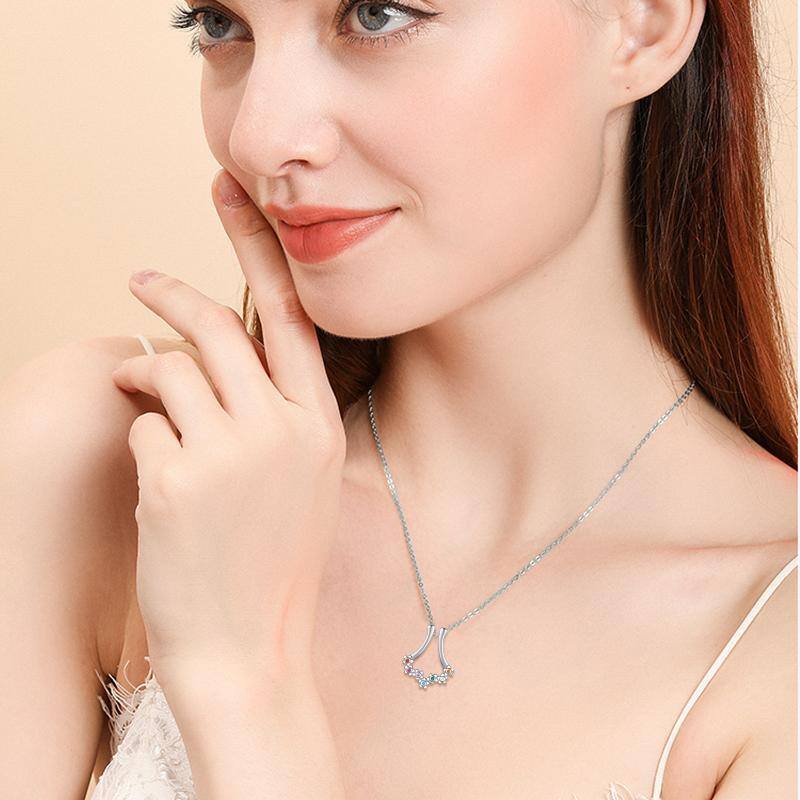 قلادة شاكرا الزهور البرية من الفضة الاسترلينية 925 للنساء-3