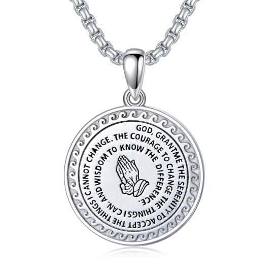 Collana con ciondolo a forma di cerchio in argento sterling