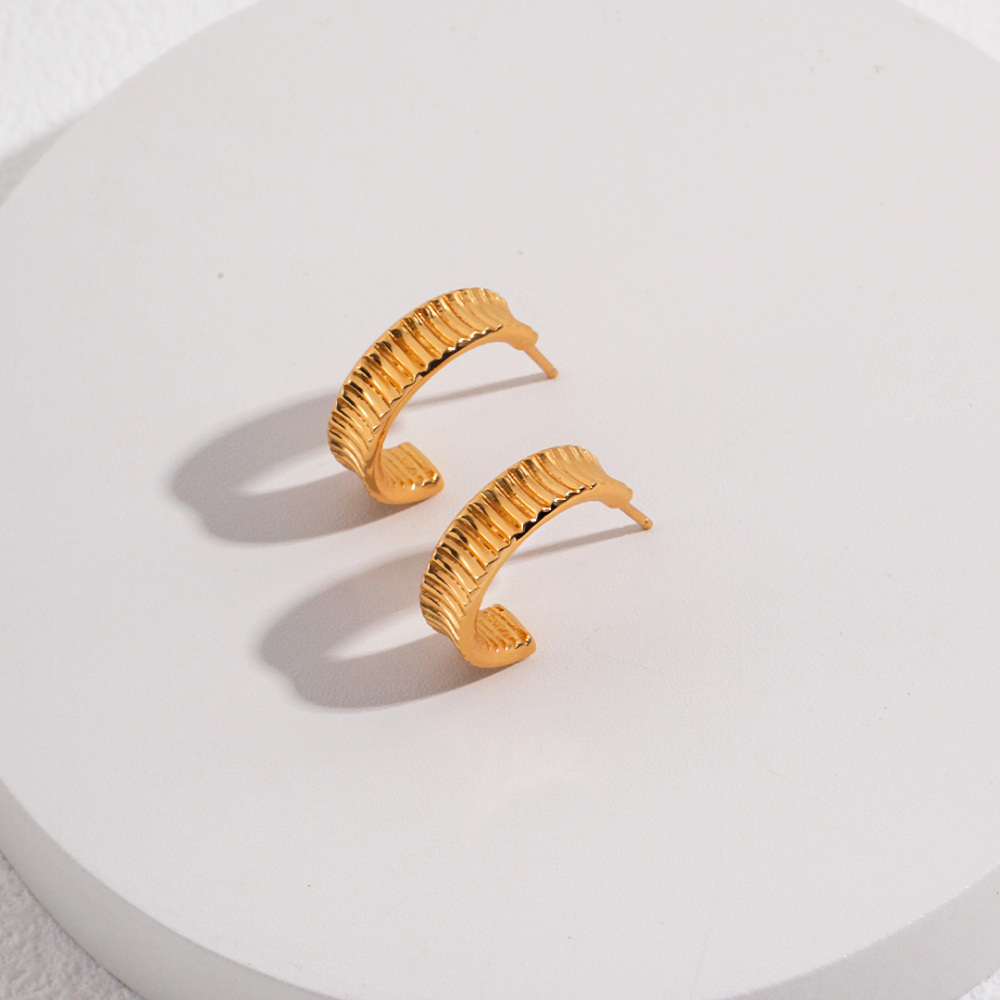 Sterling Silver Circle Hoop Earrings-2