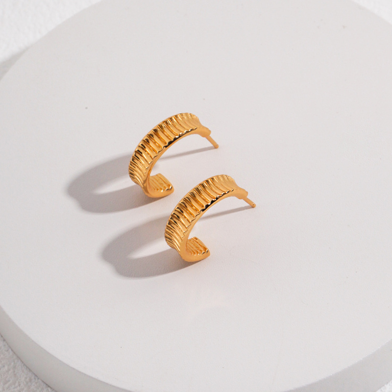 Brincos de argola circular em prata esterlina-2