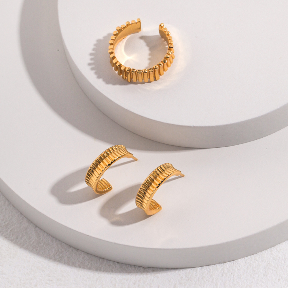 Sterling Silver Circle Hoop Earrings-3