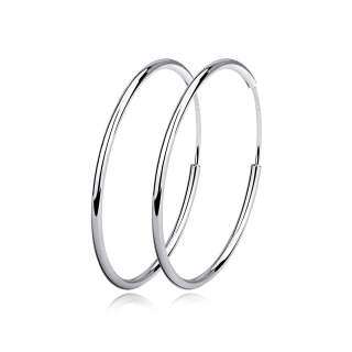 Sterling Silver Circle Hoop Earrings-25