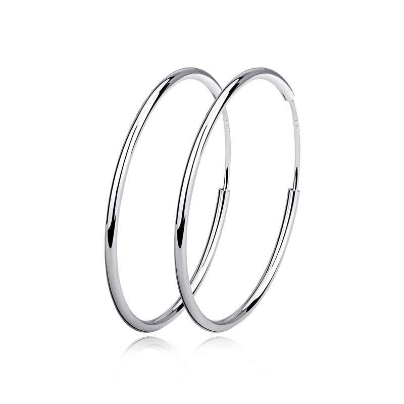 Sterling Silber Kreis Hoop-Ohrringe