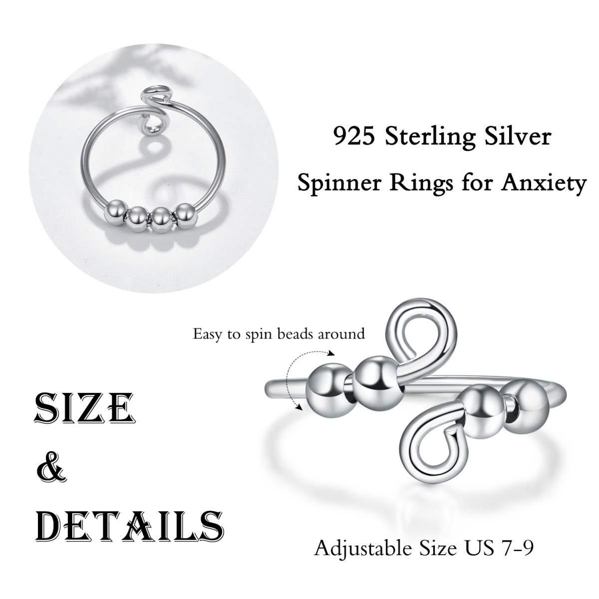 Offener Ring aus Sterlingsilber mit Kreis-4