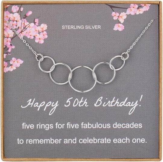 Sterling Silver Circle Pendant Necklace