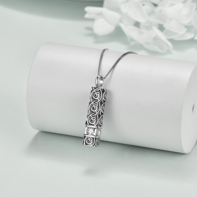 925 prata esterlina celta espiral nó cinzas colar memorial cremação jóias para meninas-3