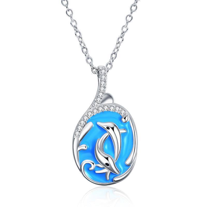 Colar com pingente de prata 925 Abalone Shell para mulheres e meninas-1