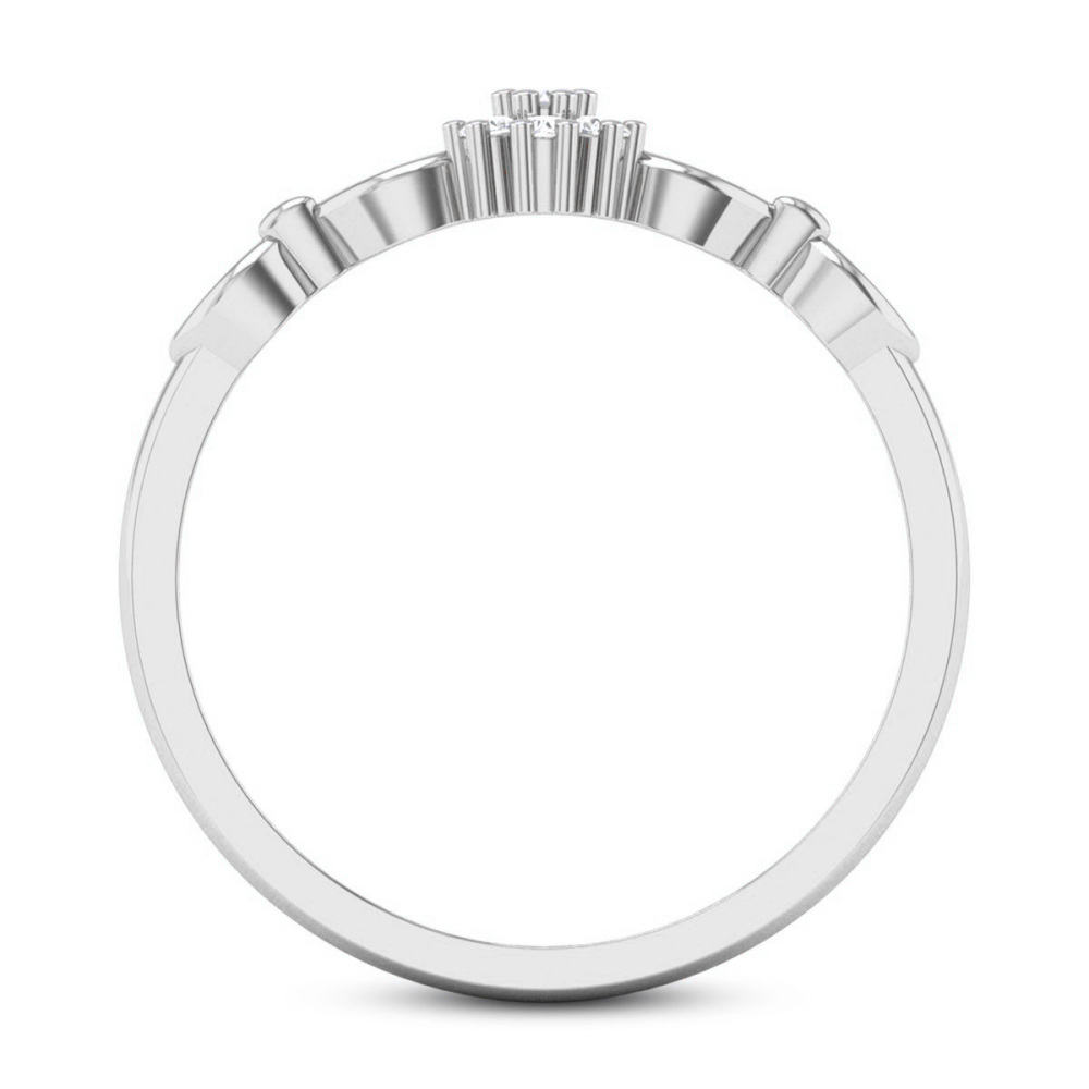 Sterling Silver Round Shaped Lab Created Diamond Custom Engagement Ring 3EX IGI Certified-4