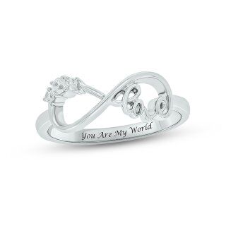 Sterling Silver Circular Shaped Lab Created Diamond Infinity Symbol Ring-18