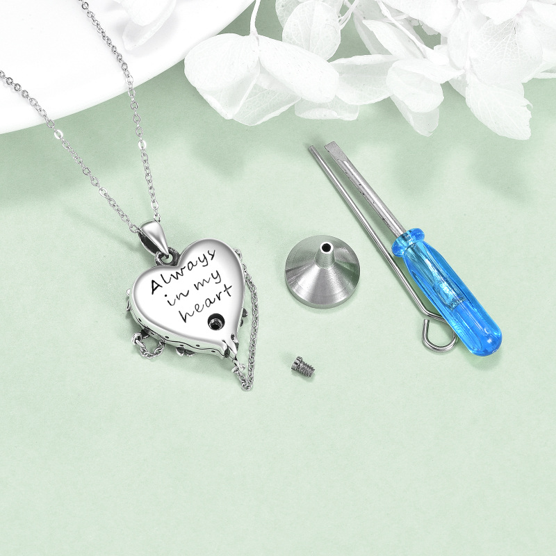 Colar com pingente de coração de bruxa, prata esterlina 925, joias góticas, dia das bruxas-4