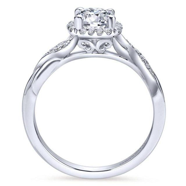 Bague de fiançailles moissanite de forme circulaire en argent sterling-3