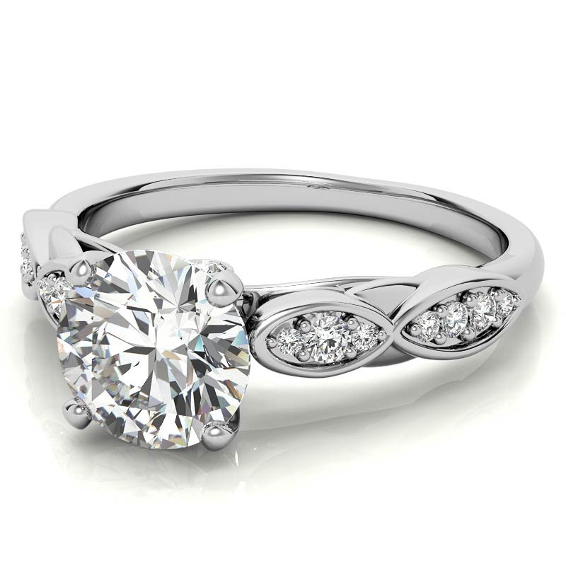 Anillo de compromiso de plata de ley con moissanita en forma circular y grabado personaliz-4