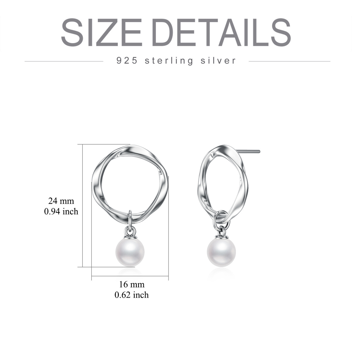 Pendants d'oreilles en argent sterling avec perles de forme circulaire-5